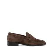 [Atp Atelier] Atp Atelier Airola Walnut Suede Loafers 38 IT BROWN