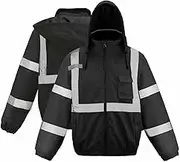 caparazon Class3 High Visibility Weatherproof Bomber Jacket with Quilted Built-in Liner