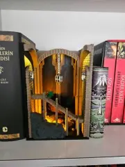 Hobbit Book Nook, Lord of the rings, Book Ends, Decor, Book Shelf