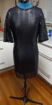 Brand new super classy sequinned black dress! Size 12-14