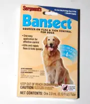 New in box Sergeants Bansect flea and tick protection for dogs over 33lbs