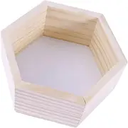 Cabilock Hexagonal Floating Shelf for Boys and Girls' Room Wall-Mounted Wooden Rack for Clothing Store