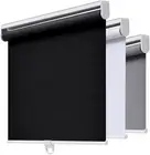 Cordless Roller Shades Blackout Blinds for Windows Room Darkening Rolled up Shad