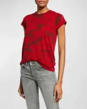 NWT $115 Rag & Bone Camo Tee In Red Size: XX-Small