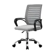 Oikiture Mesh Office Chair Computer Desk Seat Home Work Grey