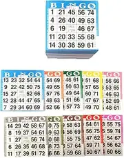 Bingo Paper Game Cards - 1 Card - 10 Sheets - 100 Books of 10 Sheets