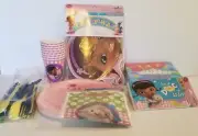 Disney Doc McStuffins Birthday Party Decor Lot Hallmark Cups Banner Invitations
