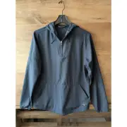 Travis Mathew Tech Hoodie Mens Medium Black Solid Hooded Quarter-Zip Pullover