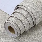 LOVADA Peel and Stick Wallpaper Grey Grass Cloth Wall Paper - 40 x 760 cm Self Adhesive Wallpaper Peel and Stick, Easy to Paste Wall Contact Paper for Stand Liner, Table and Door Makeover Decor