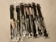 Black Paracord Survival Bracelets w/Compass, Fire & Cutter Set of 7, FREE SHIP
