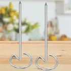 10/15/20pcs Stainless Steel Vertical Skewers Barbecue Skewers Grilling