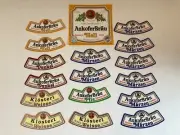 Lot of German Beer Labels Aukofer Brau Klosterl Marzen/Pils/Dunkel/Weisse/Hell