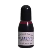 Tsukineko Memento Dye Water Based Ink REFILL Reinker 400 Rose Bud Red Pink