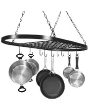 Sorbus Pot & Pan Rack for Ceiling with Hooks
