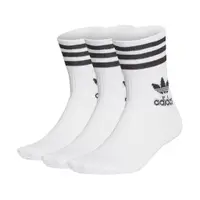 在飛比找蝦皮商城優惠-adidas 襪子 Mid Cut 白 男女款 中筒襪 條紋