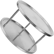 Stainless Steel Seafood Platter Elegant Snack Serving Plate Double Design Smooth Finish Versatile for Fruits Appetizers for Parties and Gatherings Silver Color