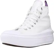 [Converse] Chuck Taylor Unisex Kids Shoes All Star Move Platform Sneaker (White Purple White, us_Footwear_Size_System, Big_Kid, Men, Numeric, Medium, Numeric_6)