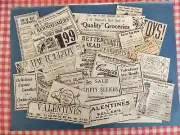 mixed holiday ephemera vintage junk journal supplies collage scrapbook
