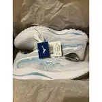 全新 MIZUNO 美津濃 女生 慢跑鞋 4E超寬楦 WAVE RIDER 27 J1GD230676 白鞋-女鞋