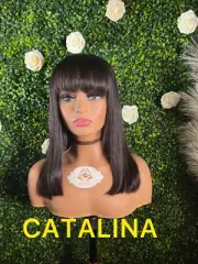 Custom Made Wig 16" Long - 4x4 Transparent Closure - Medium Cap Size 20” Virgin
