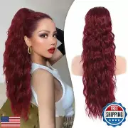 Mairead Red Ponytail Extension Drawstring Curly Ponytail for Women 26 Inch Bu