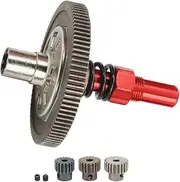 Metal Gear Assembly Slipper Gear Set Differential Upgrade Parts for RC Cars Arrma Senton 1/10 (Red)