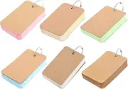 NUOBESTY 6 Pack Pad Flashcards Small Note Pad Binder Ring Study Flashcards for Vocabulary