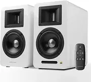AirPulse 100 Hi-Res Audio Certified Active Speaker System Built-in Amplifier Optical, Coaxial, Bluetooth 4.1 aptX, RCA, AUX, and USB Inputs - Pair (White)