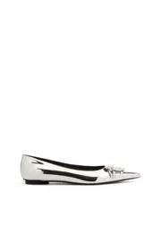 [Diesel] Diesel - D-Venus-Ballerina flats with mirror finish - Flats - Woman - Silver 40 Silver