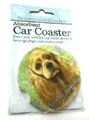 Cocker Spaniel Absorbent Car Coaster Dog Breed Stoneware E&S Pets