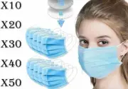 Face Mask Protective 3 Layer Mouth Masks UPTO50X Filter Ship In Stock Now AU