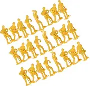 45Pcs Engineering Workers Model Kit Realistic Miniature Figures for Projects and Micro Landscape Displays Plastic Construction for Creative Play and Collecting
