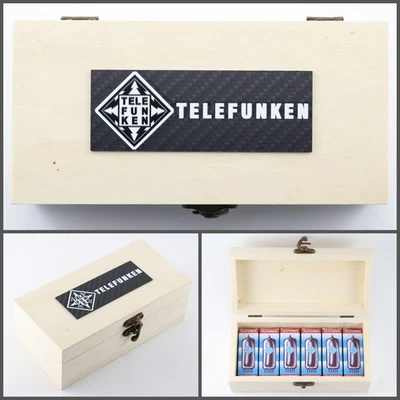 TELEFUNKEN Vacuum Tube Storage Wooden Box +6pcs free boxes for ECC82 ECC83 ECC85