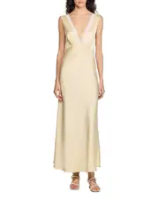 Sandro Satin Effect Maxi Dress