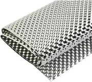Dimpled Aluminium Heat Shield, 500x520mm, 0.5mm Thick, Silver, Embossed Ribbed Design