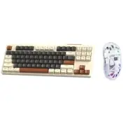 FREEWOLF RGB-87 Keys wireless gaming keyboard and mouse, PixArt 3212, 4000 DPI