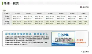 ★自助價★【折300】✨HITACHI/日立✨ R410a 精品系列變頻一級埋入型 冷暖RAC-36YK1 / 冷專RAC-36SK1