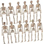 SEWOART Realistic Halloween Skeleton Model Decor for Trick or Treat 16pcs Skeleton Suit