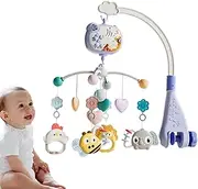 Babies Mobile for Crib,Musical Crib Mobile Remote Control Bassinet Mobile - Removable Nursery Musical Mobile Babies Bassinet Toy for Toddler Boys Girls