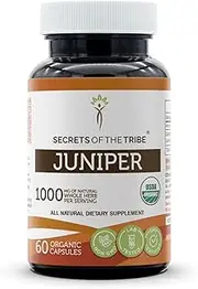 Juniper 60 Capsules, 1000 mg, Juniper (Juniperus communis) Dried Berry (60 Capsules)