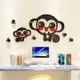 卡通小猴子3D壓克力立體壁貼教室幼兒園書房床頭背景兒童房裝飾畫