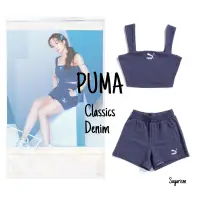 在飛比找蝦皮購物優惠-PUMA Classics Denim 短版 造型背心 短板