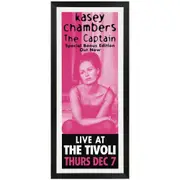 Kasey Chambers - The Captain Live at The Tivoli Promotional Vintage Daybill Poster Framed