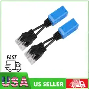 2 Pair RJ45 Splitter Combiner uPOE Cable Passive Power PoE Connectors Adapter