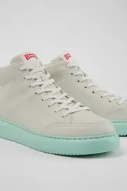 Runner K21 White Leather Sneaker Bootie for Women