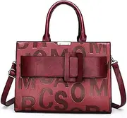 [Kingto] Tote Bag for Women Soft Vegan Leather Satchel Handbags Retro Shoulder Bag for Lady Stylish Top Handle Purse