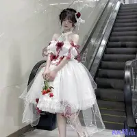 在飛比找Yahoo!奇摩拍賣優惠-KK精品蘿莉塔全套玫瑰小花嫁JSK洋裝lolita