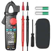 DC AC Clamp Meter 6000 Counts True RMS Digital Multimeter Amp Resistance Frequency Tester with V-Alert and Back Clip