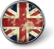 [FZMVSQH] Vintage Union Jack British Flag Printed Round Button Pin Badges Metal Pinback Buttons 1 Inch Pins for Hat Shirt Clothing Bags Decoration, Circular, Aluminum, Circular, Aluminum