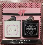 Bride And Groom Flask Set